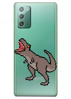 Чехол для Galaxy Note 20 - Пиксельный динозавр