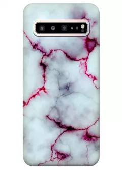 Чехол для Galaxy S10 5G - Розовый мрамор