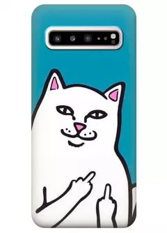 Чехол для Galaxy S10 5G - Кот с факами