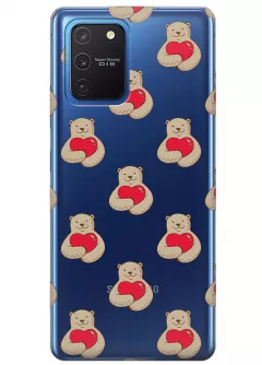 Чехол для Galaxy S10 Lite - Влюбленные медведи