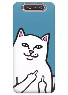 Чехол для Galaxy A80 - Кот с факами