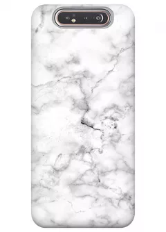 Чехол для Galaxy A80 - Белый мрамор
