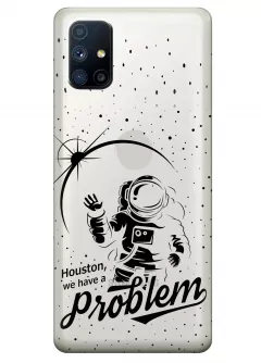 Чехол для Galaxy M51 - Космонавт с проблемой
