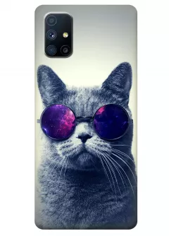 Чехол для Galaxy M51 - Кот в очках