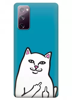 Чехол для Samsung S20 FE - Кот с факами