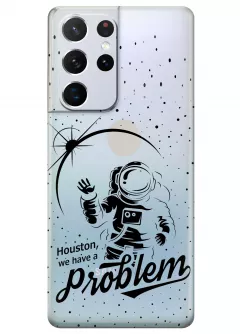 Чехол для Galaxy S21 Ultra - Космонавт с проблемой
