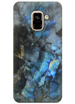 Чехол для Galaxy A8 2018 - Синий мрамор