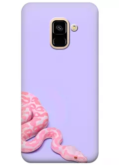 Чехол для Galaxy A8 2018 - Розовая змея