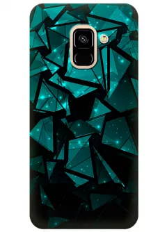 Чехол для Galaxy A8 2018 - Зеленая геометрия