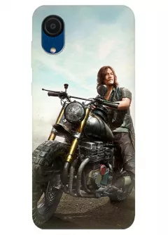 Чехол-накладка для Гелекси А03 Кор из силикона - Ходячие мертвецы The Walking Dead Дерил Диксон Норман Ридус на мотоцикле наблюдает за происходящем