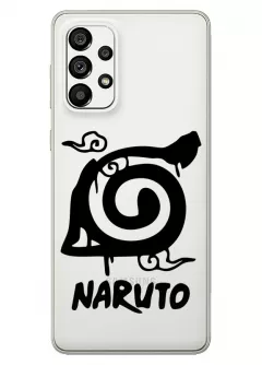 Чехол для Samsung Galaxy A13 из прозрачного силикона - Naruto Just Do It Logo