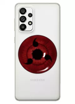 Чехол для Samsung Galaxy A13 из прозрачного силикона - Наруто Шаринган глаз