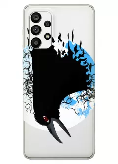 Чехол для Samsung Galaxy A13 из прозрачного силикона - Naruto Itachi’s Crow