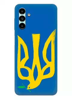 Чехол на Galaxy A13 5G с сильным и добрым гербом Украины в виде ласточки