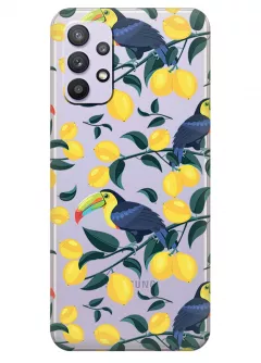 Радостный чехол для Galaxy A32 5G с принтом - Туканы и лимоны
