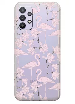 Чехол для Galaxy A32 5G с клевыми розовыми фламинго