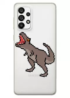 Чехол для Galaxy A33 с принтом - Пиксельный динозавр