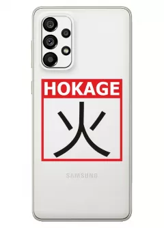 Чехол для Samsung Galaxy A33 - Naruto Hokage Logo, прозрачный силикон