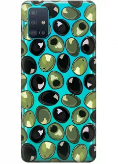 Чехол из силикона для Galaxy A51 с оливками