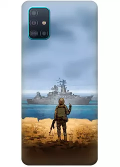 Чехол для Galaxy A51 с прощальным жестом для русского корабля
