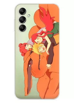 Чехол для Samsung Galaxy A54 5G Наруто с Курама и Сакура из прозрачного силикона