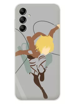 Samsung Galaxy A54 5G чехол - Атака на титанов Attack on Titan Армин Арлерт бежит в атаку вектор-арт 