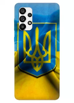 Galaxy A73 5G чехол с печатью флага и герба Украины