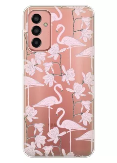 Чехол для Samsung Galaxy M13 с клевыми розовыми фламинго