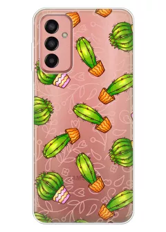 Чехол для Samsung Galaxy M13 с принтом - Арт кактусы