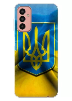 Samsung Galaxy M13 чехол с печатью флага и герба Украины