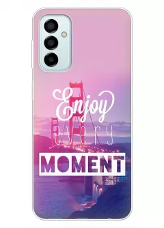 Чехол для Samsung Galaxy M23 5G из силикона с позитивным дизайном - Enjoy Every Moment
