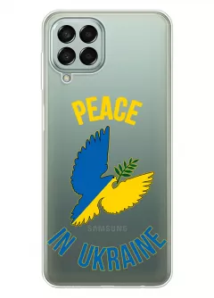 Чехол для Samsung M33 5G Peace in Ukraine из прозрачного силикона