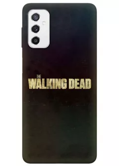 Чехол-накладка для Самсунг М52 из силикона - Ходячие мертвецы The Walking Dead название крупным планом черный чехол
