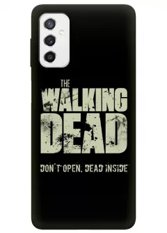 Чехол-накладка для Самсунг М52 из силикона - Ходячие мертвецы The Walking Dead Don’t Open Dead Inside черный чехол