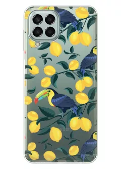 Радостный чехол для Samsung Galaxy M53 5G с принтом - Туканы и лимоны