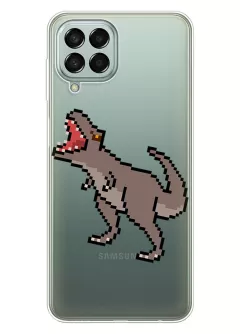 Чехол для Samsung Galaxy M53 5G с принтом - Пиксельный динозавр