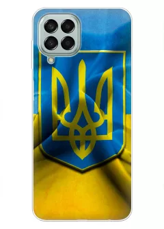 Samsung Galaxy M53 5G чехол с печатью флага и герба Украины