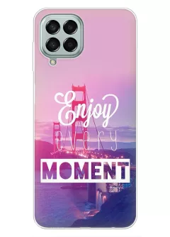 Чехол для Samsung Galaxy M53 5G из силикона с позитивным дизайном - Enjoy Every Moment