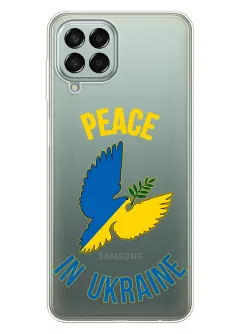 Чехол для Samsung Galaxy M53 5G Peace in Ukraine из прозрачного силикона