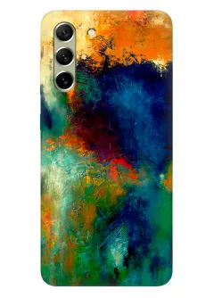 Samsung Galaxy S21 FE силиконовый чехол с картинкой - Пятна красок