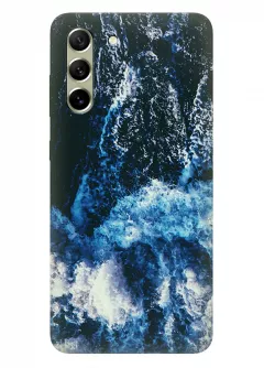 Samsung Galaxy S21 FE силиконовый чехол с картинкой - Шторм в океане