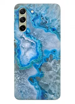 Samsung Galaxy S21 FE силиконовый чехол с картинкой - Голубой камень