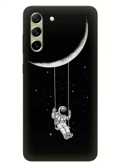 Samsung Galaxy S21 FE силиконовый чехол с картинкой - Качеля на луне