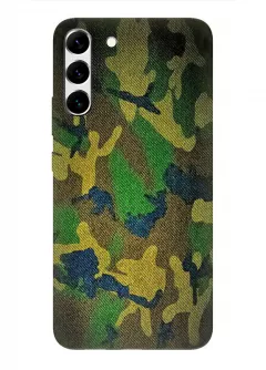 Galaxy S22 силиконовый чехол с картинкой - Камуфляжная ткань