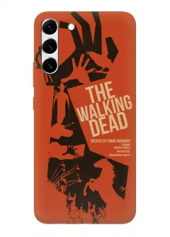 Чехол-накладка для Гелекси С22 из силикона - Ходячие мертвецы The Walking Dead постер с названием в векторном стиле оранжевый чехол