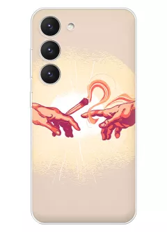 Samsung Galaxy S23 силиконовый чехол с картинкой - Сигарета
