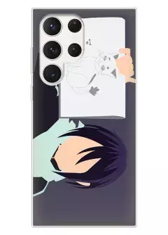 Samsung Galaxy S24 Ultra чехол - Бездомный Бог Норагами Stray God Noragami Ято нарисовал кота вектор-арт