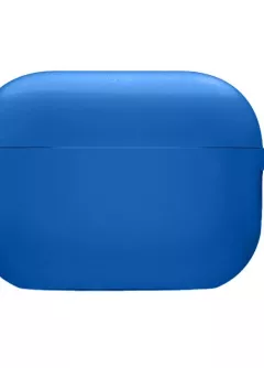Силиконовый футляр с микрофиброй для наушников Airpods Pro 3, Синий / Royal blue