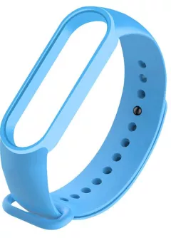 Силиконовый ремешок для Xiaomi Mi Band 7/6/5, Голубой / Blue