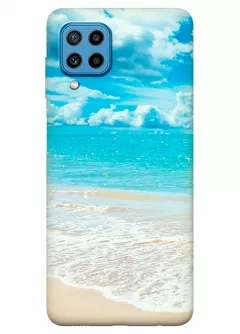 Samsung Galaxy M22 силиконовый чехол с картинкой - Морской пляж